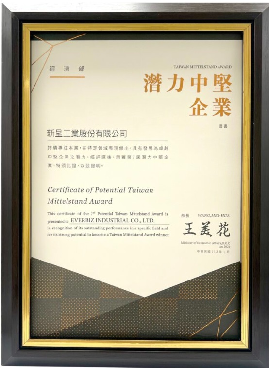 潛力中堅企業獎